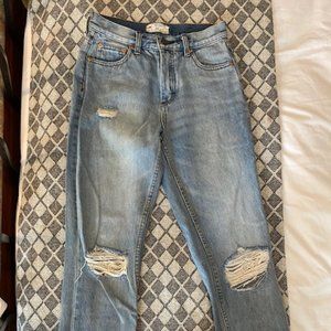 Free People Size 25 High Waist Boyfriend Jean
